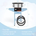 thumbnail image 2 of Ktaxon 21 Inch Cotton Candy Machine Cart, Electric Cotton Candy Maker Machine w/Stainless Steel Bowl, Sugar Scoop and Large Storage Drawer, Blue, 2 of 14