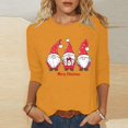 thumbnail image 2 of qelini Womens 3/4 Sleeve T Shirts Dwarf Print Pullover Basic Tee Crewneck Lightweight Tunic Casual Holiday Blouses, 2 of 5