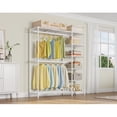 thumbnail image 5 of VIPEK X2 Expandable Closet Rack, Adjustable Wardrobe System (3'3"-4'8" Width) with 2 Shelves & Hanger Rods, 760LB Capacity Storage Organizer, White, 5 of 7