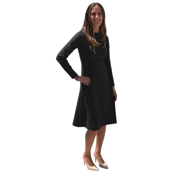 Baby'O Womens Raw Edge Seam Techno Suede Dress