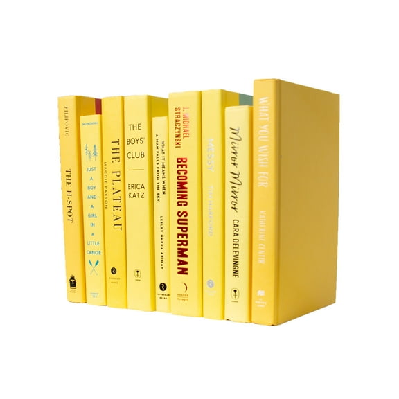 Pen & Willow Yellow Decorative Books - Real shelf-ready book bundles for home or office decor, weddings or staging.