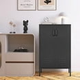 thumbnail image 6 of Marcree Metal Accent Cabinet with Adjustable Shelves, Freestanding Storage Cabinet with Doors, Black, 6 of 10