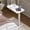 White, variant on FitStand Height Adjustable Medical Bed Table with Hidden Casters, Rolling Laptop Desk with Cup Holder, Small Pneumatic Sit Stand Desk for Home Office, Sofa or Bedside Use, 28"x16", Walnut
