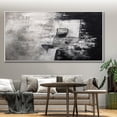 thumbnail image 4 of Large Black and White Wall Art Minimalist Wall Art Large Abstract Wall Art Canvas Black and White Oil Painting Modern Living Room Wall Decor,Unstretched,Frameless,(51*102cm)20*40Inches, 4 of 5