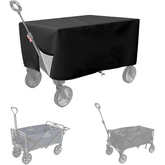 Splihome Drawstrings Wagon Cover Oxford Cloth Waterproof Covers for Folding Garden Wagon Utility Wagon Cart Outdoor Camping Accessories