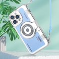 thumbnail image 6 of Emily in Paris Phone Case Compatible with iPhone 13 Pro Case Cute 3D Vintage Camera Phone Case Handbag Lanyard Strap Plating Camera Protective PU Leather Cover for Women and Girls, Blue, 6 of 14