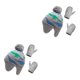 thumbnail image 2 of Minnieouse Gorro Conjunto de guantes Gorros para niños Cómodo de usar con elasticidad Accesorios de invierno para niñas Niños gris azul verde gris azul verde M 2-3ans 2Conjunto, 2 of 6