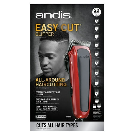 Andis EasyCut Home Haircutting Kit, Black, 20 Piece Kit with Bonus The Cut Buddy