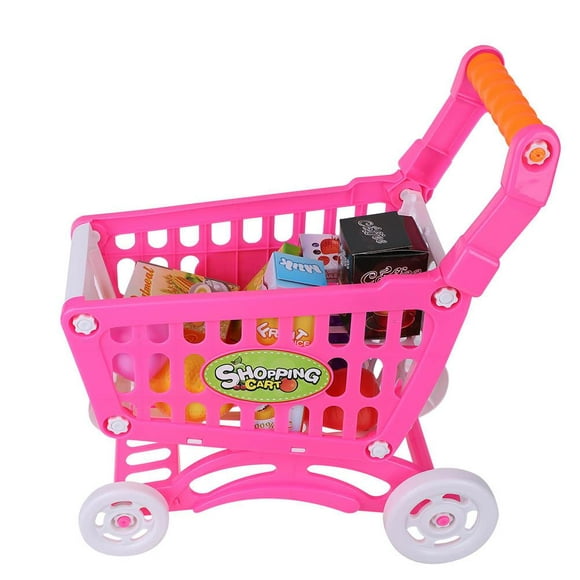 Herwey Kids Shopping Cart Toy Children Pretend Role Play Food Fruits Playing Game, Shopping Cart Toy, Kids Plastic Shopping Cart