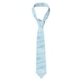 thumbnail image 2 of Gaeub Light Blue Marble Men's Classic Woven Jacquard Necktie Perfect for Weddings & Parties, 2 of 7