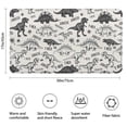 thumbnail image 3 of Dinosaurs Jurassic Text Pattern Bathroom Rugs Mat,Non Slip Microfiber Bathroom Rug,Rubber Backing,Soft Bathroom Mats for Bathroom Floor,Tub and Shower,17x30in(43x75cm), 3 of 5