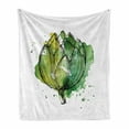 thumbnail image 1 of Artichoke Soft Flannel Fleece Throw Blanket, Abstract Style Cardunculus Drawn by Hand Harvest Vivid Color, Cozy Plush for Indoor and Outdoor Use, 60" x 80", Hunter Green Lime Green, by Ambesonne, 1 of 6