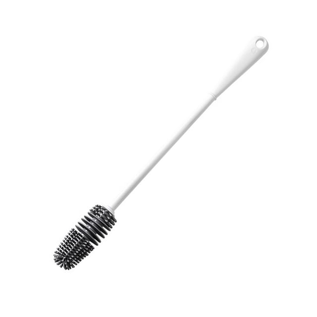Monstrate Taza de silicona de mango largo, cepillo para polvo, de botellas, taza de limpieza sin salida, raspador Flexible, eliminador de manchas Type3 NO3