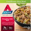 Atkins Mongolian-Style Beef Cauliflower Rice Bowl Meal 9 Oz. (Frozen Dinner)