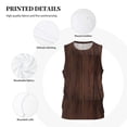 thumbnail image 6 of Easygdp Vintage Wood Men's Mesh Basketball Jersey Quick Drying Sleeveless Shirts Fitted Muscle Tank Tops Sport Round Neck T-Shirt - 3X-Large, 6 of 9