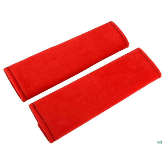 Designcovers set(2 pcs) Red Universal Velour Car Safety Seat Belt Strap Cover Shoulder Pad