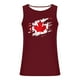 thumbnail image 3 of Camiseta de tirantes de cuello redondo para hombre, con estampado de hojas de arce, para fitness, para estar en casa, pijama, color liso, de poliéster., 3 of 3