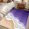 thumbnail image 5 of Rectangle Area Rug 3x5ft,Abstract Purple Waves Gradient Washable Carpet Non-Slip Runner Accent Rugs Indoor Floor Mat for Bedroom Living Room Decor,Watercolor Ripple Seamless, 5 of 9