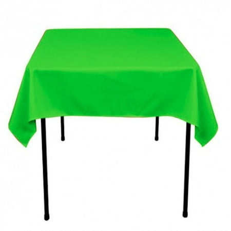 

10 pack 54 x 54 Square Overlay Tablecloth 100% polyester Wholesale Wedding (Color: Apple Green)