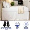 thumbnail image 4 of Space Maker Extra-Long Bed Skirt, 21’ Drop, White, California King, 4 of 8