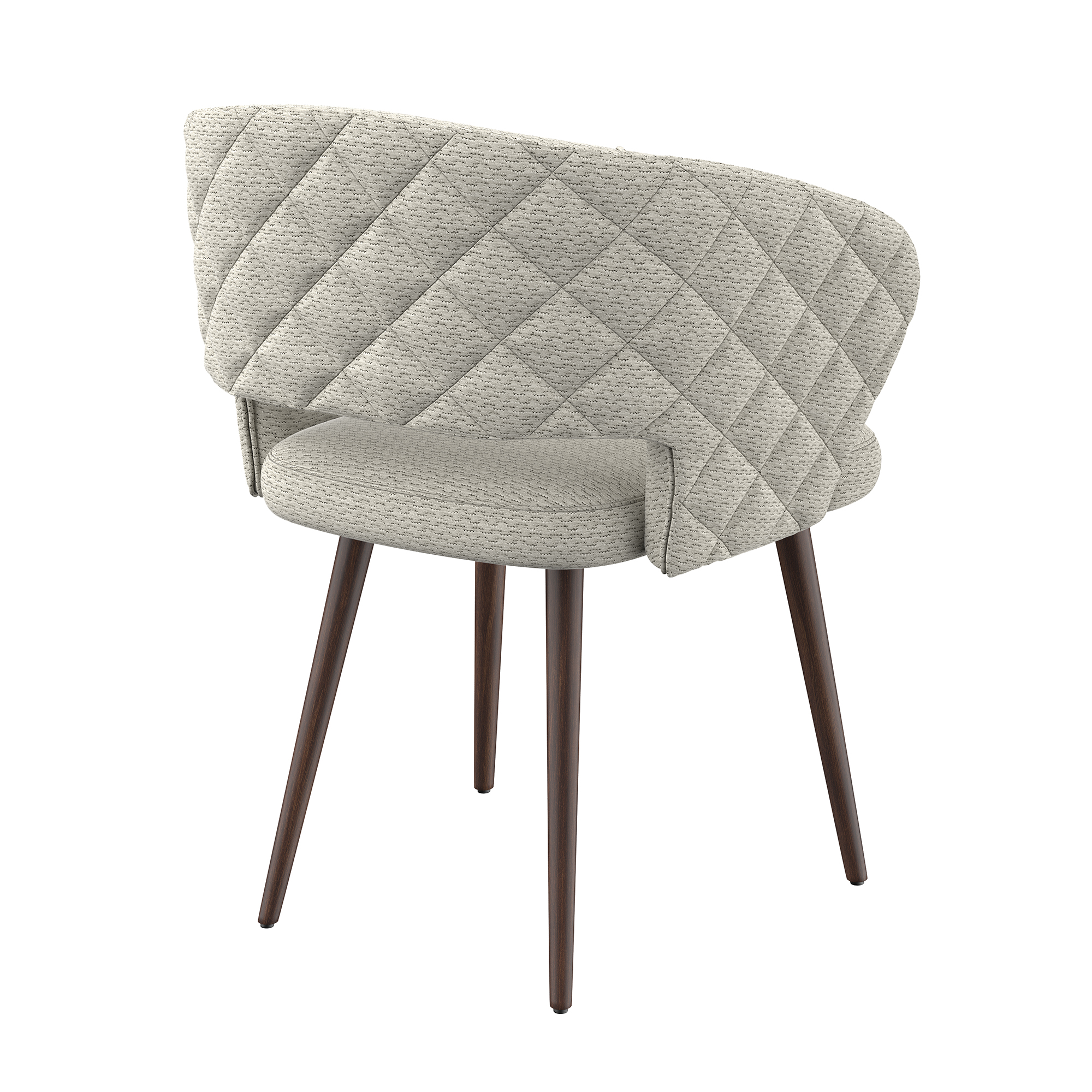 Ottomanson Palermos Mid Century Modern Easy Assembled Kitchen Dining Chair, Beige, Set of 2