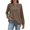 Brown, variant on Horkkom Fleece Sweatshirts for Women Casual Pullover Crewneck Sweatshirts Winter Loose Sweatshirts with Pocket L