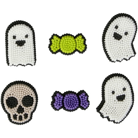 UPC 070896256676 product image for Wilton Ghost, Skull and Candy Icing Decorations, 12-Count | upcitemdb.com