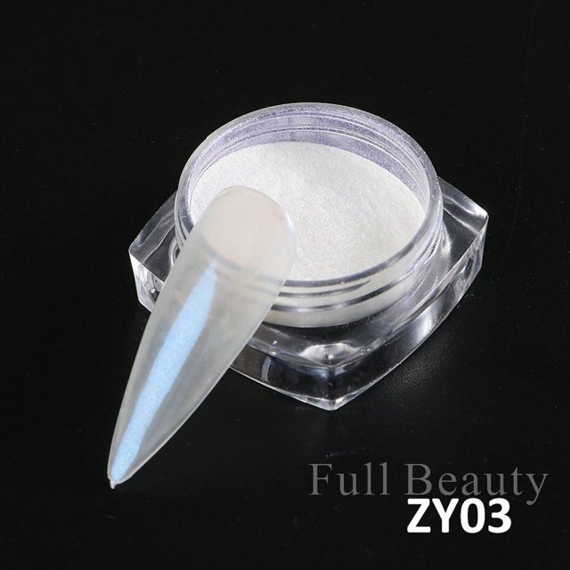 NFSZF-Polvo de diamante brillante para uñas, polvo de inmersión holográfico para decoración de uñas, brillo reflectante de plata láser, lentejuelas brillantes, 1 caja