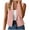 Blue, variant on Women Waistcoat Cropped Sleeveless Dressy Suit Vests Classic-Fit Suits Jacket Elegant Outwear Trendy Cardigan Layered Tops Shirts Business Blouses Clothing Work Office Garments