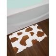 thumbnail image 2 of Cow Print Bath Mat, Brown Spots on a White Cow Skin Abstract Art Cattle Fur Farm Animals Cowboy Barn, Non-Slip Plush Mat Bathroom Kitchen Laundry Room Decor, 29.5 X 17.5 Inches, White Brown, Ambesonne, 2 of 2
