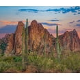 thumbnail image 2 of Fitzharris, Tim 13x12 White Modern Wood Framed Museum Art Print Titled - Usury Mountains from Tortilla Flat-Arizona-USA, 2 of 4
