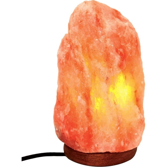 Salt Lamp 2-3 KG - 100% Natural High Quality Handcrafted Himalayan Salt Lamp with Wooden Base Himalayan Salt Lamp - Pink Salt Lamp - Bedside Lamp - R
