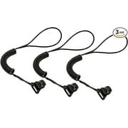 Coiled Lanyard with Clamp End, No Snag Design, Easily Attaches to Hard Hat, Tools, or Small Valuables, Weight Capacity 2lbs, Ergodyne Squids 3158, 3-Pack