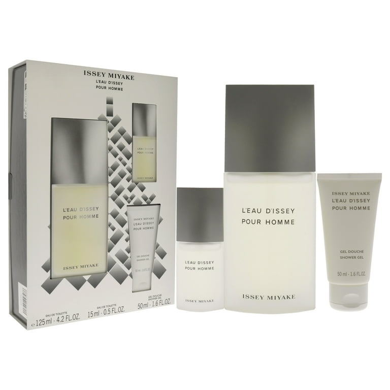 Issey Miyake Men's 3 Pc Set: 4.2oz, 15ml EDT Spray, 1.6oz Shower