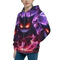 thumbnail image 2 of Gengar Teens Boys Girls Zip Up Hoodies 3d Print Long Sleeve Hooded Sweatshirt Jacket With Pocket Small, 2 of 8