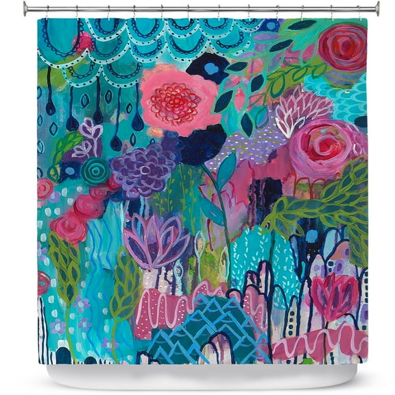 Shower Curtains 70" x 93" from DiaNoche Designs by Carrie Schmitt - City In Bloom
