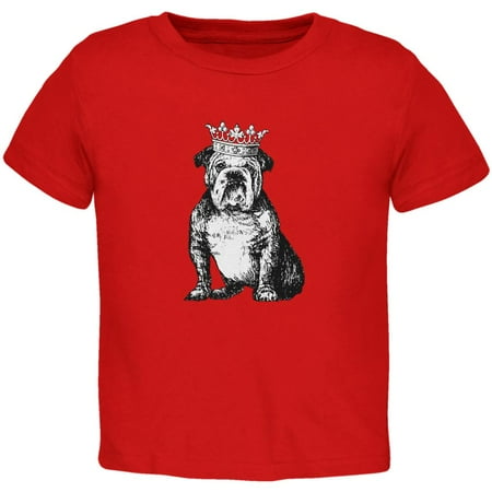 

Bulldog Crown Toddler T Shirt Red Toddler Size 5/6