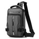 thumbnail image 1 of Mochila de hombro para hombre con varios bolsillos y puerto de carga USB (gris) Likrtyny Para estrenar, 1 of 6