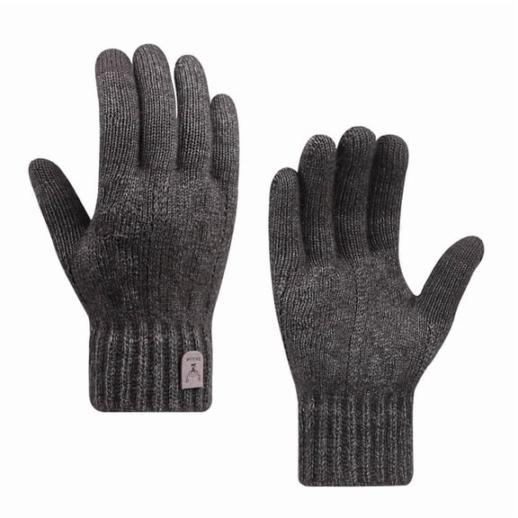 Winter Gloves for Men Women-Warm TouchScreen Cold Weather Gloves,Wool Knit Thermal Adults Gloves for Driving Texting