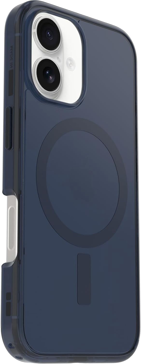 OtterBox iPhone 16 (Only) - Symmetry Series Clear+ Case - Baby Blue Jeans (Blue) - Snaps to MagSafe - Ultra-Sleek - Raised Edges Protect Camera & Screen - Non-Retail Packaging