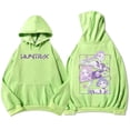 thumbnail image 1 of Pop cazadora para niña Demon Hunters Unisex Printed Anime Print Long-Sleeved Hooded Sweatshirt （Green）, 1 of 2