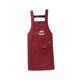 thumbnail image 3 of 2 Delantales De Cocina Con Babero Suave Para Hombres Y Mujeres, Chef, Restaurante, Barbacoa, Color Rojo Oscuro, 3 of 8