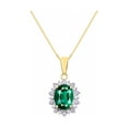 thumbnail image 2 of RYLOS Jewelry For Women 14K Yellow Gold Princess Diana Inspired Ring & Pendant Necklace W/ 18" Chain Gemstone & Diamonds 9X7MM  Emerald May Birthstone Womens Jewelry Matching  Gold Jewelry For Women, 2 of 9
