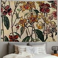 thumbnail image 2 of Chilfamy  Vintage Tapestry, Long Tapestry Vertical Wall Hanging Reference Illustrative Botanical Tapestry Tassel Tapestry for Bedroom Living Room Home Decoration (Vintage, Flower) 40x60inch, 2 of 6