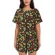 thumbnail image 1 of Balery Mexican Food Beer Conjunto de Pijama para Mujer con Estampado, Dos Piezas de Manga Corta y Shorts, Ropa de Dormir Suave con Cuello Redondo y Bolsillos-3X-Large, 1 of 6