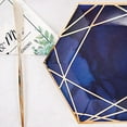 thumbnail image 6 of BalsaCircle 25 Navy Blue 7" Hexagon Disposable Salad Paper Plates Gold Trim Wedding Party, 6 of 8
