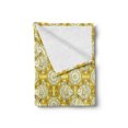 thumbnail image 2 of Yellow and White Soft Flannel Fleece Blanket, Aquarium Fishes with Stripes on Floral Composition Background, Cozy Plush for Indoor and Outdoor Use, 50" x 70", Marigold Beige Yellow, by Ambesonne, 2 of 5