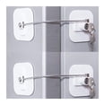 thumbnail image 1 of Cerradura para refrigerador, minicerradura con llave para adultos, cerradura para refrigerador y puerta de gabinete (paquete de 2 en blanco), 1 of 6