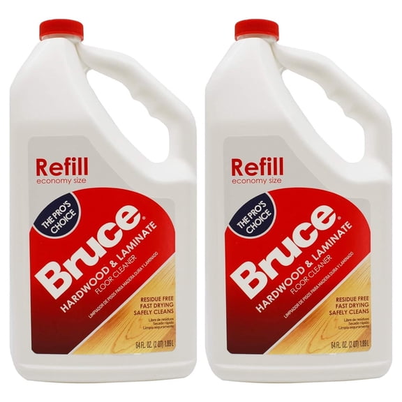 Bruce Hardwood and Laminate Floor Cleaner for All No-Wax Urethane Finished Floors Refill 64oz - Pack of 2
