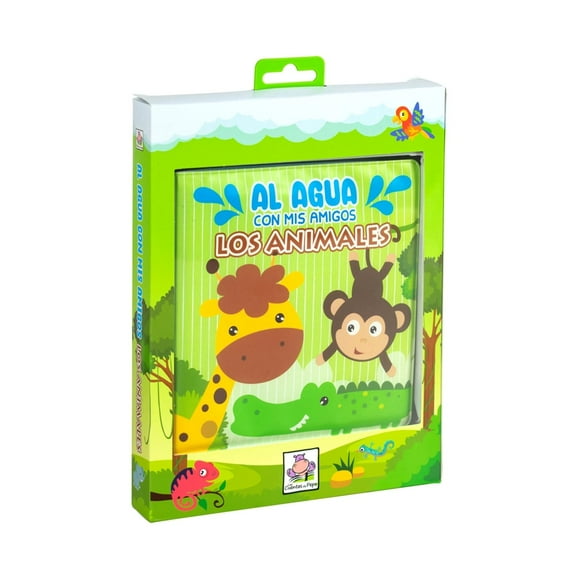 Libro infantil para la hora del baño: Al agua con mis amigos: Los animales Blanco